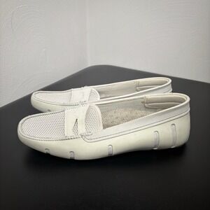 Swims Unisex Penny Loafers White Slip On Mesh Size 41 Women's 10 Men's‎ 8